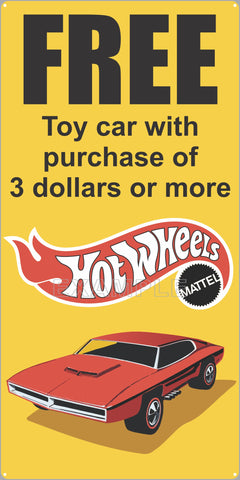 SHELL GAS STATION FREE HOT WHEELS CAR SPECIAL PROMO OLD SIGN REMAKE ALUMINUM CLAD SIGN VARIOUS SIZES