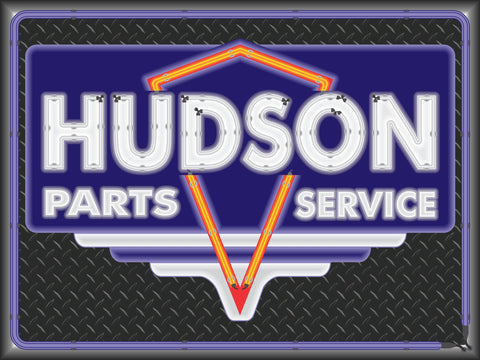 HUDSON MOTOR CARS SERVICE DEALER DESIGN SIGN REMAKE BANNER ART MURAL 3' X 4'