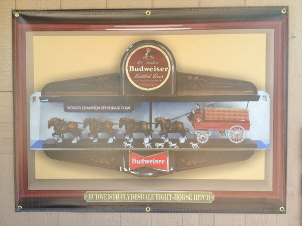 BUDWEISER CLYDESDALE 2-D Effect Sign Printed Banner 4' x 3'