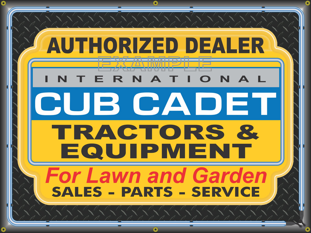 CUB CADET TRACTORS DEALER STYLE SIGN SALES SERVICE PARTS TRACTOR REPAIR SHOP REMAKE BANNER 3' X 4'