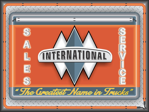 INTERNATIONAL TRUCKS SALES PARTS SERVICE DEALER DESIGN SIGN REMAKE BANNER ART MURAL 3' X 4' CHOICE OF DESIGNS
