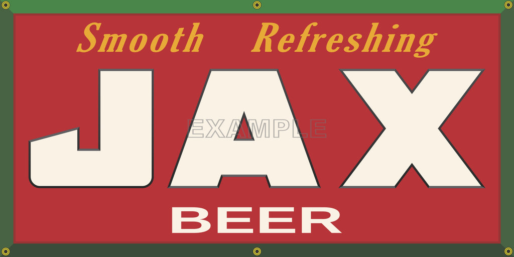 JAX BEER OLD SCHOOL PUB BAR SIGN REMAKE BANNER SIGN ART MURAL 2' X 4'/3' X 6'