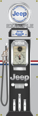 JEEP GASOLINE OLD CLOCK FACE GAS PUMP Sign Printed Banner VERTICAL 2' x 6'