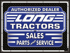 LONG TRACTORS DEALER STYLE SIGN SALES SERVICE PARTS TRACTOR REPAIR SHOP REMAKE BANNER 3' X 4'