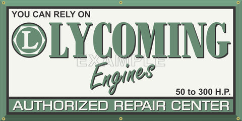 LYCOMING AVIATION ENGINES AIRPLANES AIRCRAFT VINTAGE OLD SCHOOL SIGN REMAKE BANNER SIGN ART MURAL 2' X 4'/3' X 6'/4' X 8'