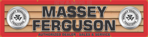 MASSEY FERGUSON TRACTOR DEALER LETTER SIGN REMAKE BANNER ART MURAL 24" x 96"