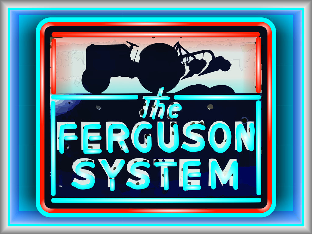 MASSEY FERGUSON SYSTEM Neon Effect Sign Printed Banner 4' x 3'