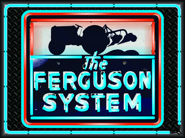 MASSEY FERGUSON SYSTEM Neon Effect Sign Printed Banner 4' x 3'