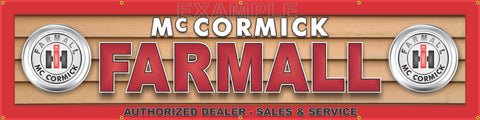 MCCORMICK FARMALL TRACTOR DEALER LETTER SIGN REMAKE BANNER ART MURAL 24" x 96"