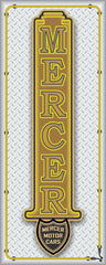 MERCER MOTOR CARS Neon Effect Sign Printed Banner VERTICAL 2' x 5'