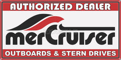 MERCRUISER SIGN VINTAGE DESIGN OUTBOARDS STERN DRIVES AUTHORIZED DEALER BOAT MARINE WATERCRAFT OLD SIGN REMAKE ALUMINUM CLAD SIGN VARIOUS SIZES