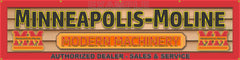 MINNEAPOLIS MOLINE TRACTOR DEALER LETTER SIGN REMAKE BANNER ART MURAL 24" x 96"