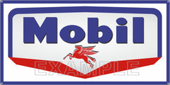 MOBIL MID LOGO RED WHITE BLUE PEGASUS GAS STATION SERVICE GASOLINE OLD SIGN REMAKE ALUMINUM CLAD SIGN VARIOUS SIZES