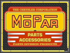 MOPAR PARTS ACCESSORIES MARQUEE Neon Effect Sign Printed Banner 4' x 3'