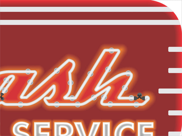NASH CAR SALES DEALER OLD REMAKE MARQUEE Neon Effect Sign Printed Banner 4' x 3'