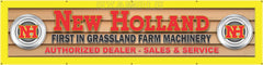 NEW HOLLAND TRACTOR DEALER LETTER SIGN REMAKE PRINTED BANNER ART MURAL 24" x 96"