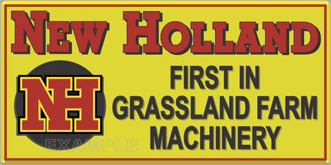 NEW HOLLAND TRACTORS FARM DEALER OLD SIGN REMAKE ALUMINUM CLAD SIGN VARIOUS SIZES