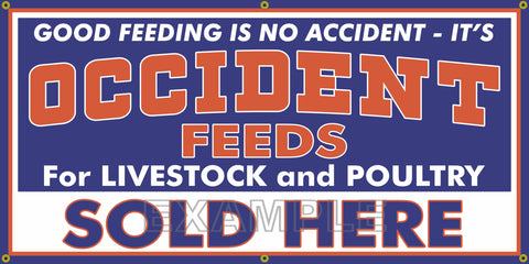 OCCIDENT FEEDS FARM FEED STORE VINTAGE OLD SCHOOL SIGN REMAKE BANNER SIGN ART MURAL VARIOUS SIZES