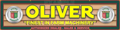 OLIVER TRACTOR FARM MACHINERY DEALER LETTER SIGN REMAKE BANNER MURAL 24" x 96"