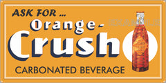 ORANGE CRUSH SODA POP GENERAL STORE RESTAURANT DINER OLD SIGN REMAKE ALUMINUM CLAD SIGN VARIOUS SIZES