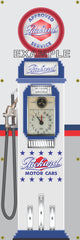 PACKARD MOTOR CARS GASOLINE OLD CLOCK FACE GAS PUMP Sign Printed Banner VERTICAL 2' x 6'