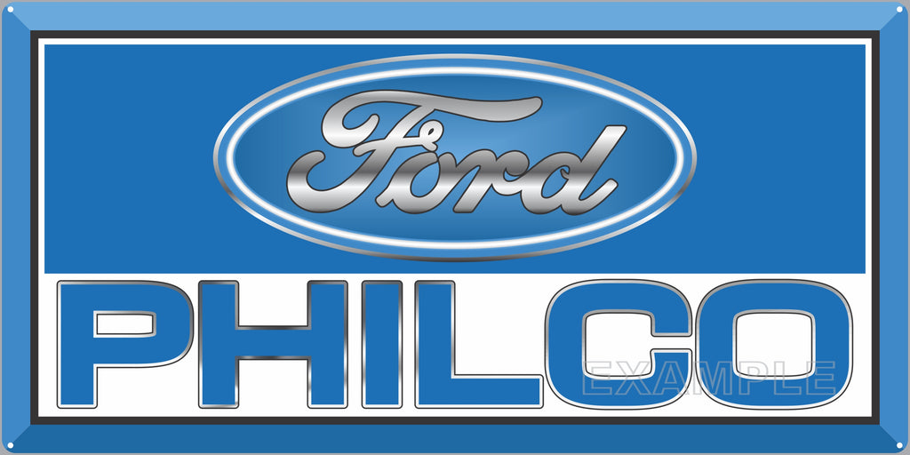 FORD PHILCO ELECTRONIC SERVICE CENTER STATION AUTOMOBILE REPAIR DEALER OLD SIGN REMAKE ALUMINUM CLAD SIGN VARIOUS SIZES