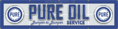 PURE OIL GAS SERVICE STATION MAIN LETTER SIGN REMAKE BANNER ART MURAL 24" x 96"