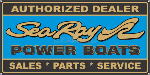SEA RAY BOATS MARINE WATERCRAFT OLD SIGN REMAKE ALUMINUM CLAD SIGN VARIOUS SIZES