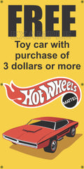 SHELL GAS STATION FREE HOT WHEELS CAR OLD SCHOOL SIGN REMAKE BANNER ART VARIOUS SIZES