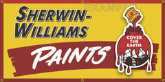 SHERWIN WILLIAMS PAINT STORE VINTAGE OLD SCHOOL SIGN REMAKE BANNER SIGN ART MURAL VARIOUS SIZES