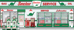 SINCLAIR DINO OLD GAS STATION SCENE WALL MURAL SIGN BANNER GARAGE ART CUSTOM 80" X 192"