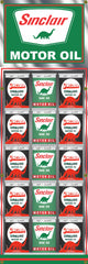 SINCLAIR DINO GAS STATION OIL CAN RACK DISPLAY PRINTED BANNER SIGN MURAL ART 20" x 60"