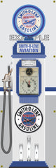 SMITH-O-LENE AVIATION CLOCK FACE GAS PUMP Sign Printed Banner VERTICAL 2' x 6'