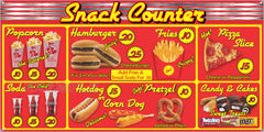 MENU ORDER BOARD SNACK COUNTER CONCESSIONS STAND THEATER DEPARTMENT STORE RESTAURANT DINER OLD SIGN REMAKE ALUMINUM CLAD SIGN VARIOUS SIZES