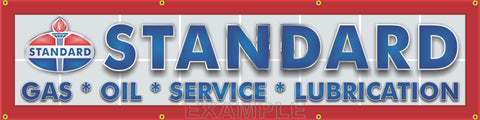 STANDARD GAS SERVICE STATION MAIN LETTER SIGN REMAKE BANNER ART MURAL 24" x 96"