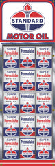 STANDARD OIL GAS STATION OIL CAN RACK DISPLAY PRINTED BANNER SIGN MURAL ART 20" x 60"