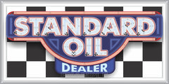 STANDARD OIL GAS STATION SERVICE GASOLINE OLD SIGN REMAKE ALUMINUM CLAD SIGN VARIOUS SIZES