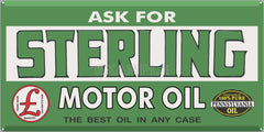 STERLING MOTOR OIL GAS STATION SERVICE OLD SIGN REMAKE ALUMINUM CLAD SIGN VARIOUS SIZES