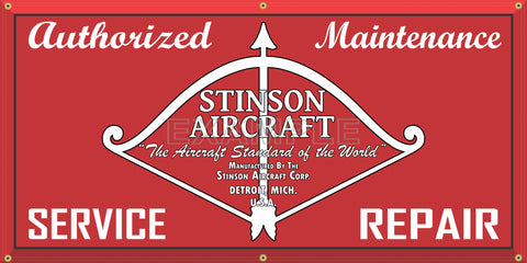 STINSON AIRCRAFT COMPANY AIRPLANES VINTAGE OLD SCHOOL SIGN REMAKE BANNER SIGN ART MURAL 2' X 4'/3' X 6'/4' X 8'