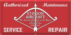 STINSON AIRCRAFT COMPANY AIRPLANES VINTAGE OLD SCHOOL SIGN REMAKE BANNER SIGN ART MURAL 2' X 4'/3' X 6'/4' X 8'