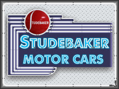 STUDEBAKER MOTOR CARS SALES OLD DEALER REMAKE MARQUEE Neon Effect Sign Printed Banner 4' x 3'