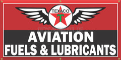 TEXACO AVIATION FUELS AND LUBRICANTS AIRPLANES AIRCRAFT VINTAGE OLD SCHOOL SIGN REMAKE BANNER SIGN ART MURAL 2' X 4'/3' X 6'/4' X 8'