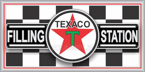 TEXACO FILLING STATION GAS STATION SERVICE GASOLINE OLD SIGN REMAKE ALUMINUM CLAD SIGN VARIOUS SIZES