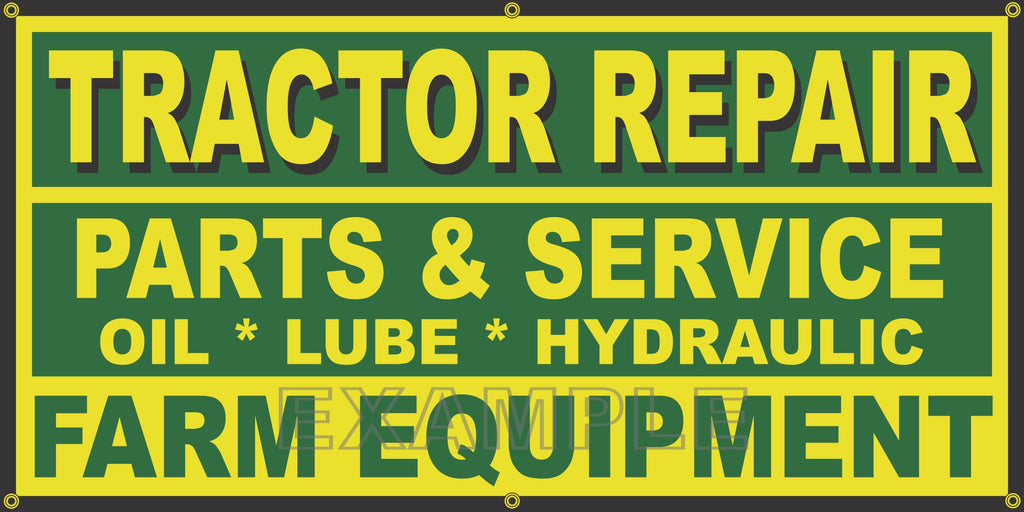 FARM TRACTOR REPAIR PARTS SERVICE DEALER OLD SIGN REMAKE BANNER SHOP ART CHOICE OF SIZE/COLORS