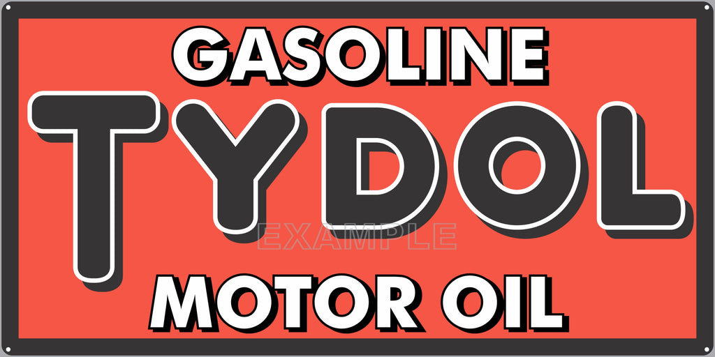 TYDOL MOTOR OIL GAS STATION SERVICE GASOLINE OLD SIGN REMAKE ALUMINUM CLAD SIGN VARIOUS SIZES