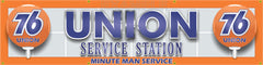UNION 76 GAS SERVICE STATION MAIN LETTER SIGN REMAKE BANNER ART MURAL 24" x 96"