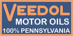 VEEDOL MOTOR OIL GAS STATION SERVICE GASOLINE OLD SIGN REMAKE ALUMINUM CLAD SIGN VARIOUS SIZES