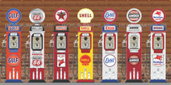 TOKHEIM CLOCK FACE GAS PUMP COLLECTION SCENE WALL MURAL SIGN BANNER GARAGE ART VARIOUS SIZES