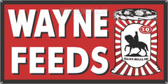 WAYNE FEEDS FARM FEED STORE OLD SIGN REMAKE ALUMINUM CLAD SIGN VARIOUS SIZES
