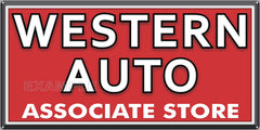 WESTERN AUTO PARTS HARDWARE LAWN AND GARDEN GENERAL STORE SIGN OLD REMAKE ALUMINUM CLAD SIGN VARIOUS SIZES